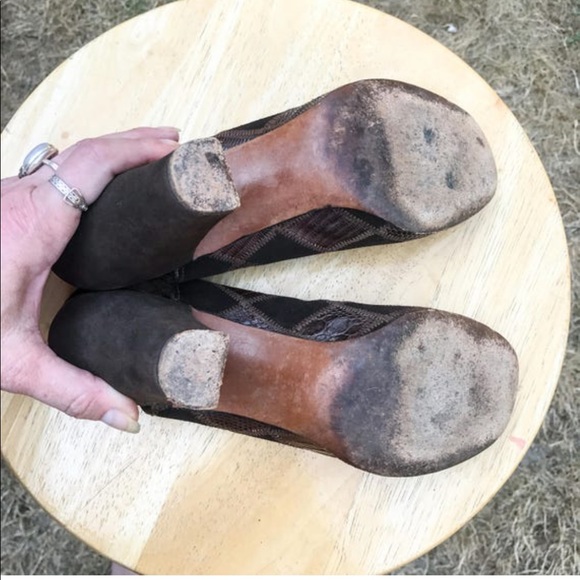 Rare Vintage 1940s Harlequin Peep Toe Heels 🐍 - Picture 7 of 7